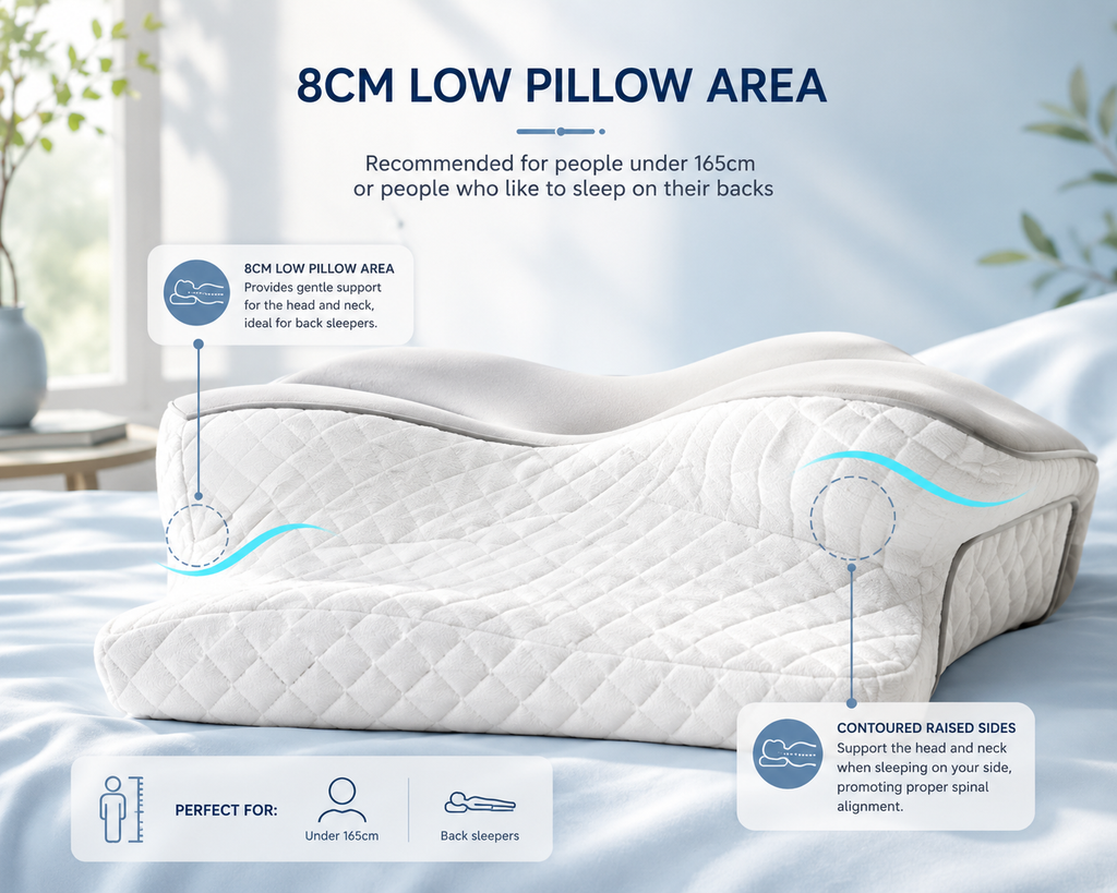 HullyAir Ergonomic Pillow - Memory Foam