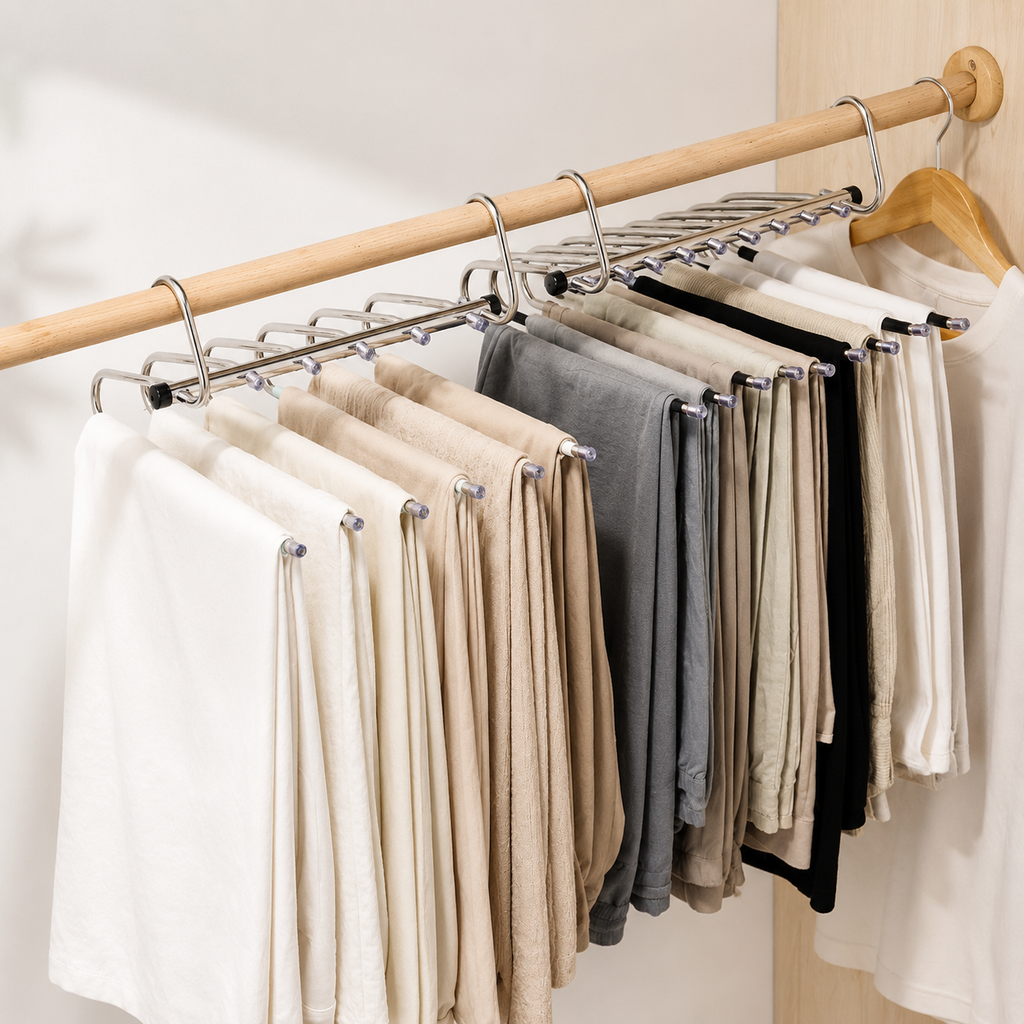 HullyAir Multi-Tier Foldable Clothes Hanger