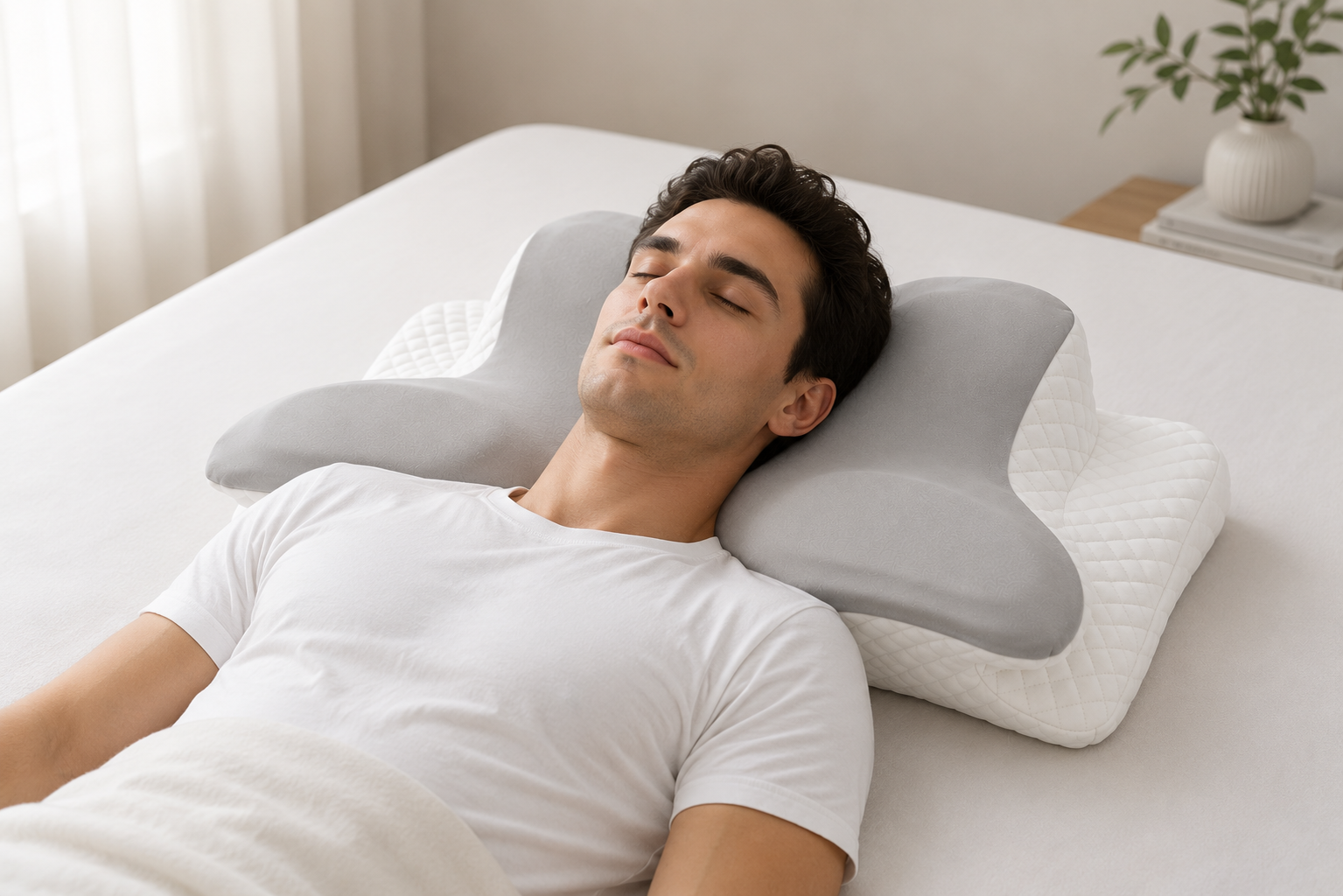 HullyAir Ergonomic Pillow - Memory Foam