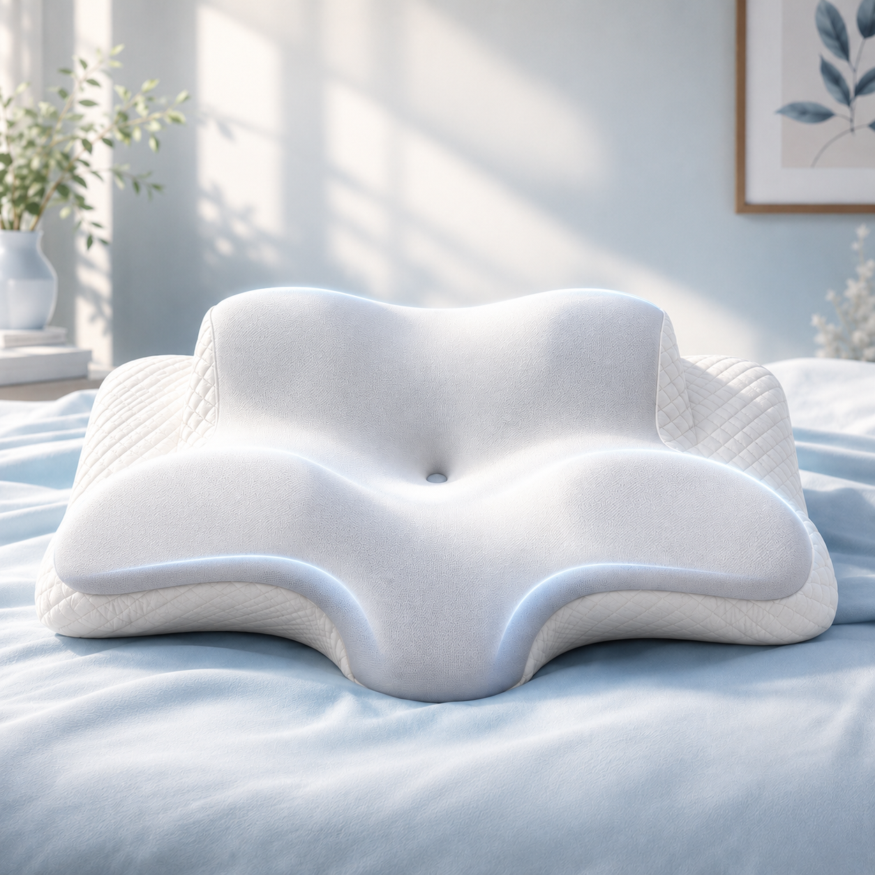 HullyAir Ergonomic Pillow - Memory Foam
