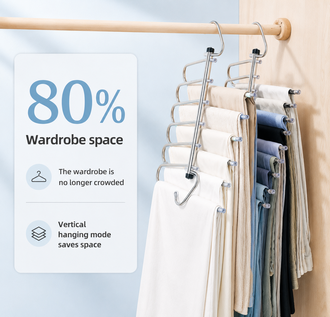 HullyAir Multi-Tier Foldable Clothes Hanger